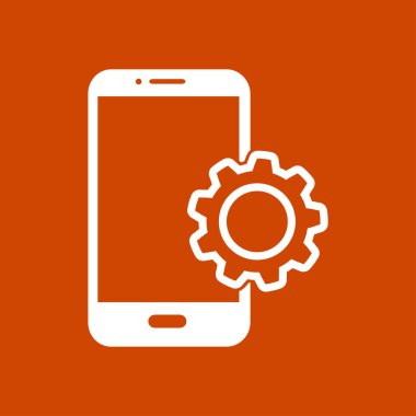 Akıllı telefon hizmetleri simgesi. Mobil kullanıcılar için destek.
