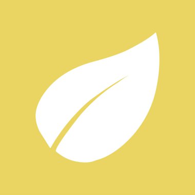 Yaprak simgesi. Taze doğal ürün. Organik ürün simgesi. Düz tasarım stili.