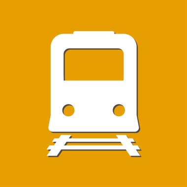 Tren simgesi. Metro sembolü. Tren istasyonu işareti.