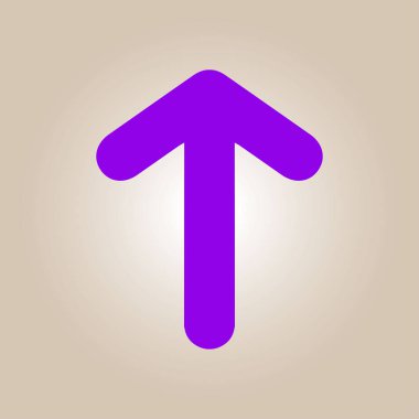 Ok simgesi. Kara navigasyonu için işaretçi yönünü.