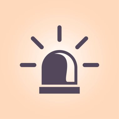 Polis tek simge. Alarm güç düğmesi. Polis seslenmek düğme.