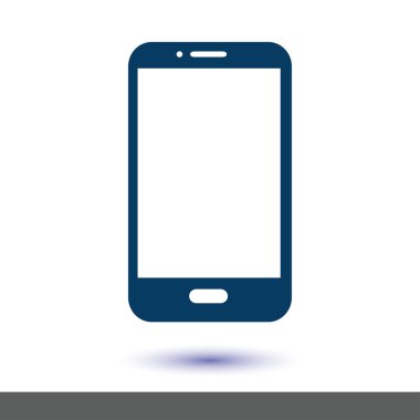 Smartphone simge vektör Illustration. Düz tasarım stili. 