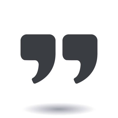 Konuşma simgesini. İletişim sembolü. Sohbet alıntı işareti.