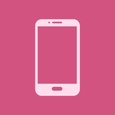Smartphone simge vektör Illustration. Düz tasarım stili. 
