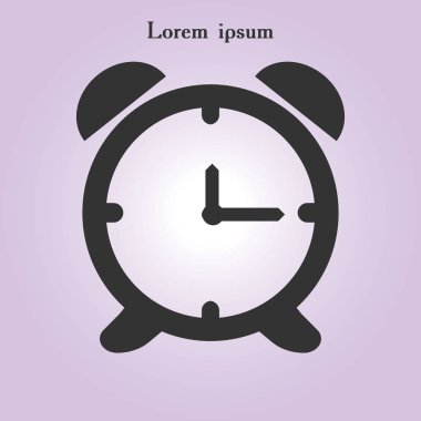 Saat Açık. Saat yüzü. Düz tasarım stili.