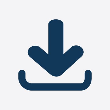 Simgesini indirin. Düğme yükleyin. Düz tasarım stili.