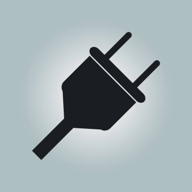 Vektör elektrik prizinden sembolü. Web düz simgesi.