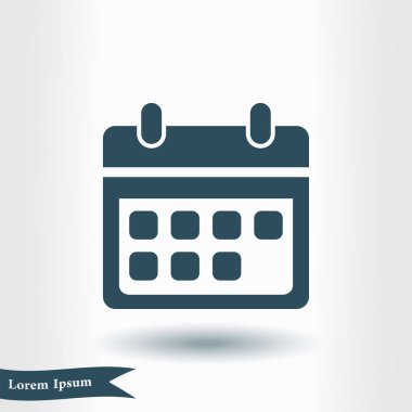 Vektör takvim simgesini. Önemli tarihler işareti. Düz tasarım stili.