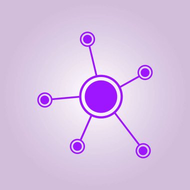 Sosyal ağ tek simge. Küresel teknoloji. İş sosyal bağlantıları ağ.