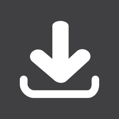 Simgesini indirin. Düğme yükleyin. Düz tasarım stili.