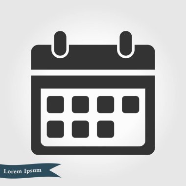 Vektör takvim simgesini. Önemli tarihler işareti. Düz tasarım stili.
