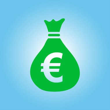 Euro para birimi simgesini EUR'dir. Düz tasarım stili. 
