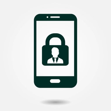 Internet güvenlik kavramı simgesi. Kimlik ve koruma simgesi.