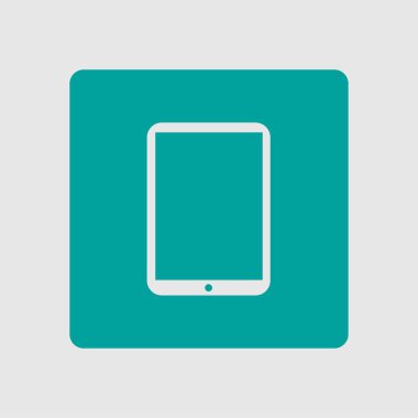 Modern dijital tablet Pc simgesi. Düz tasarım simgesi. 