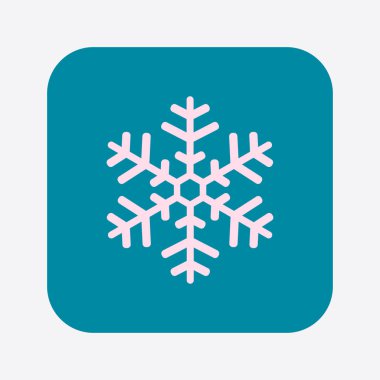 Kar tanesi simgesi. Yılbaşı Dekorasyonu. Tüm Noel ve yeni yıl kutlamak için.