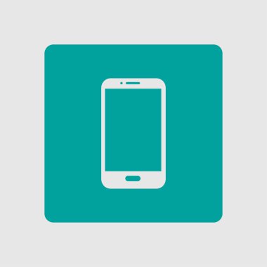 Smartphone simge vektör Illustration. Düz tasarım stili. 