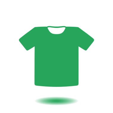 T-shirt işareti simgesi. Giysi sembolü. Düz tasarım stili.