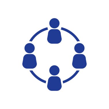 İletişim konsepti. Sosyal ağ tek simgesi. Küresel teknoloji İş dünyasındaki sosyal bağlantılar ağı.