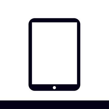 Modern dijital tablet Pc simgesi. Düz tasarım simgesi. 