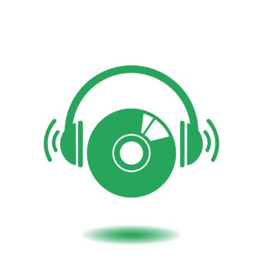 CD veya Dvd simgesini. Kompakt disk erkek. Düz tasarım stili.