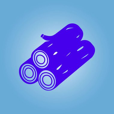 Ahşap simgesi. Tüm oduncu. Yenilenebilir kaynak simgesi.