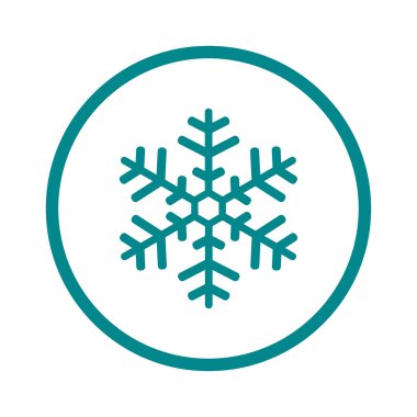 Kar tanesi simgesi. Yılbaşı Dekorasyonu. Tüm Noel ve yeni yıl kutlamak için.