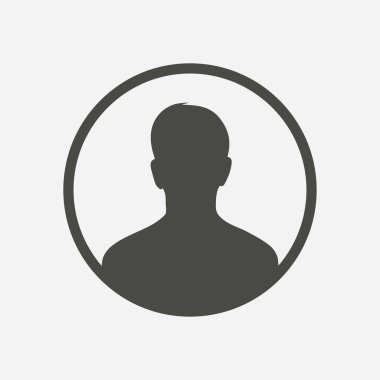 Kullanıcı simgesi simgesi. Kişi sembolü. İnsan avatarı. Düz stil.. 