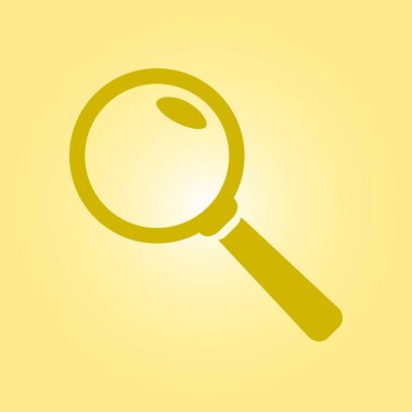 Büyüteç simgesi. Arama düğmesi. Büyüteç camı. Düz tasarım stili. 