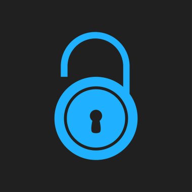 asma kilit, vektör çizim basit simgesi