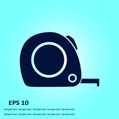  Mezura simgesi. Rulet inşaat sembolü. Boyutları ve ölçüleri. Bir kesim kartı oluşturma.