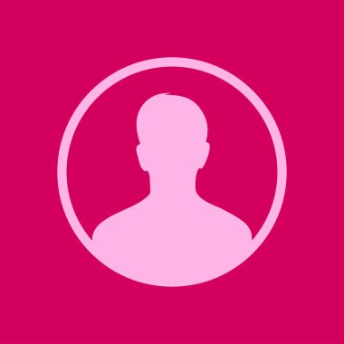 Kullanıcı simgesi simgesi. Kişi sembolü. İnsan avatarı. Düz stil.. 