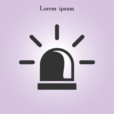 Polis tek simge. Alarm güç düğmesi. Polis seslenmek düğme.