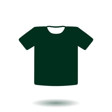T-shirt işareti simgesi. Giysi sembolü. Düz tasarım stili.