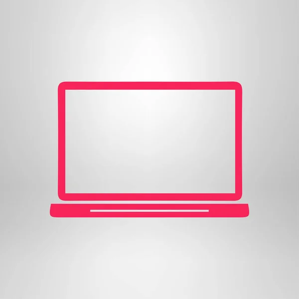 Laptop Ikon Lapos Design Stílusban Vektor Eps Vektoros Illusztráció — Stock Vector