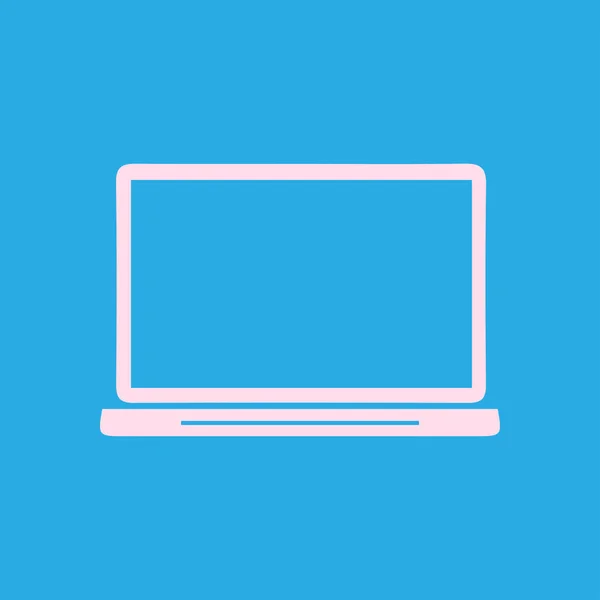 Eenvoudige Pictogram Van Laptop Vectorillustratie — Stockvector