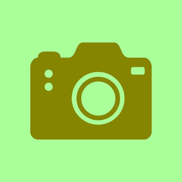 Photo Camera Symbol Dslr Camera Sign Icon Digital Camera Flat — Stock Vector