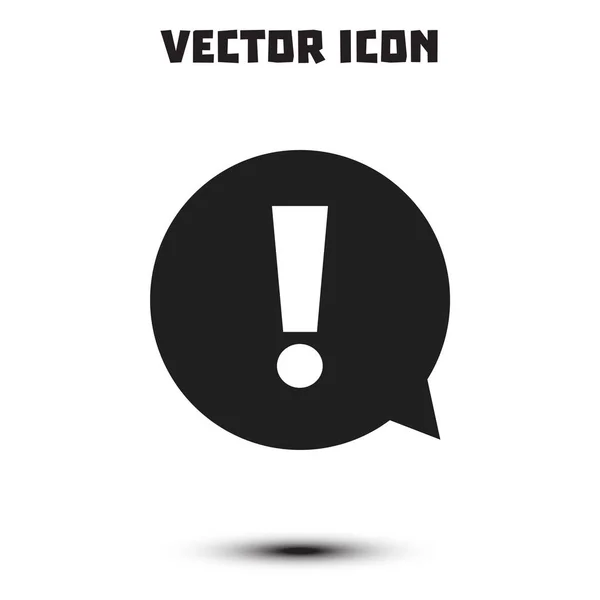 Signo Exclamación Símbolo Advertencia Peligro Estilo Diseño Plano Vector — Vector de stock