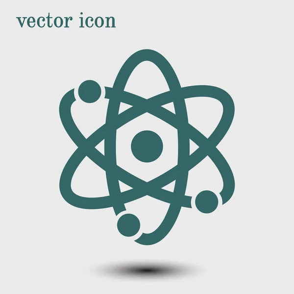 Atomzeichensymbol Atom Teil Symbol Flacher Designstil — Stockvektor