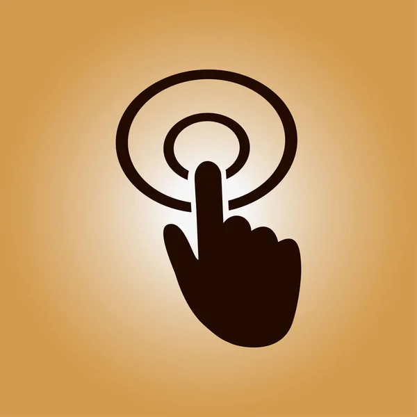 Hand cursor sign icon. Hand pointer symbol. Modern UI website navigation. Flat design.