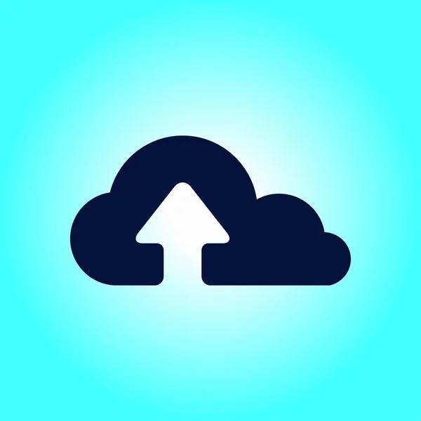 Einfaches Hochladen Vom Cloud Symbol Vektorillustration — Stockvektor