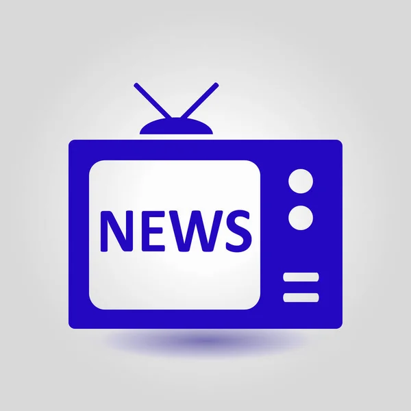 Periodista Noticias Televisión Estilo Diseño Plano Símbolo Medios — Vector de stock