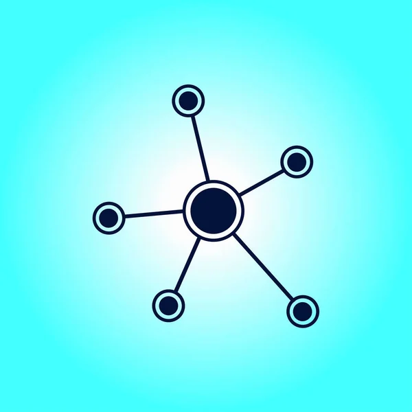 社会网络的单个图标 全球的技术 在商业社会连接的网络 — 图库矢量图片