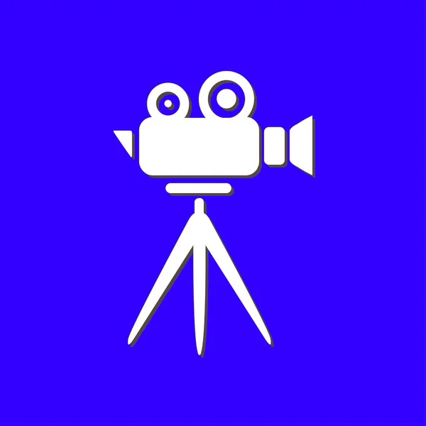 Cinema Camera Icon Flat Design Style Vector — Stock Vector