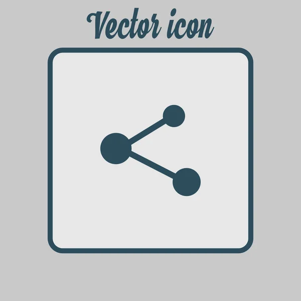 Compartir Icono Signo Vector Estilo Diseño Plano — Vector de stock