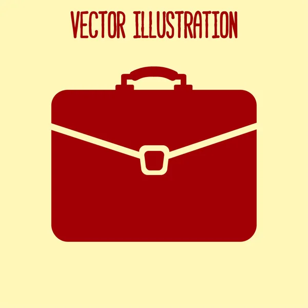 Aktenkoffer Symbol Vektorillustration Flacher Designstil — Stockvektor