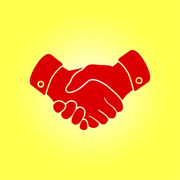 Handshake Sign Icon Successful Business Symbol Flat Design Style — Stock Vector