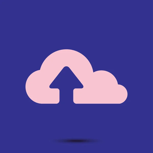 Upload Simples Ícone Nuvem Ilustração Vetorial — Vetor de Stock