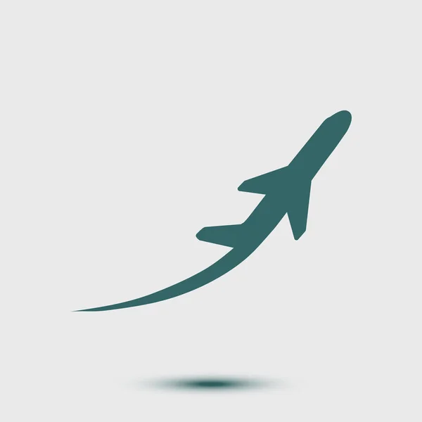飞机航班机票空气飞旅行起飞剪影元素 平面符号 旅行图标 平面设计 — 图库矢量图片
