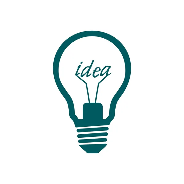 光ランプ印アイコン アイデアのシンボル フラットなデザイン スタイル — ストックベクタ