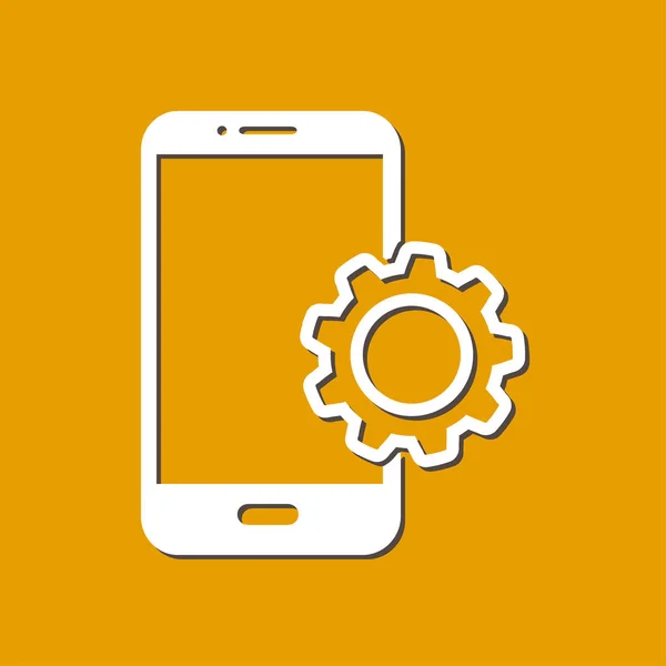 Icona Dei Servizi Smart Phone Supporto Gli Utenti Mobili — Vettoriale Stock